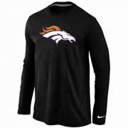 Wholesale Cheap Nike Denver Broncos Logo Long Sleeve T-Shirt Black
