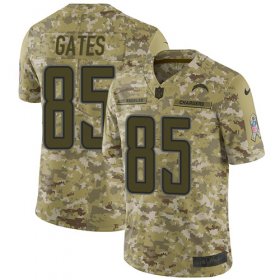 Wholesale Cheap Nike Chargers #85 Antonio Gates Camo Men\'s Stitched NFL Limited 2018 Salute To Service Jersey