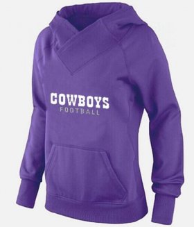 Wholesale Cheap Women\'s Dallas Cowboys Logo Pullover Hoodie Purple