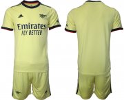 Wholesale Cheap Men 2021-2022 Club Arsenal away yellow blank Soccer Jersey