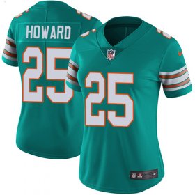 Wholesale Cheap Nike Dolphins #25 Xavien Howard Aqua Green Alternate Women\'s Stitched NFL Vapor Untouchable Limited Jersey