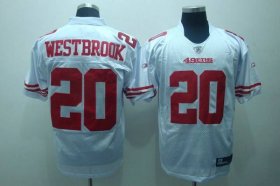 Wholesale Cheap 49ers #20 Brian Westbrook White Stitched NFL Jersey