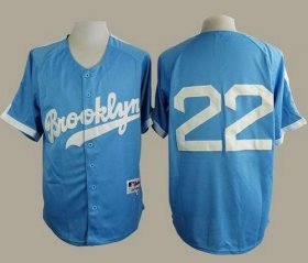 Wholesale Cheap Dodgers #22 Clayton Kershaw Light Blue Cooperstown Stitched MLB Jersey