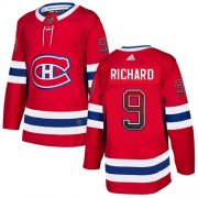 Wholesale Cheap Adidas Canadiens #9 Maurice Richard Red Home Authentic Drift Fashion Stitched NHL Jersey