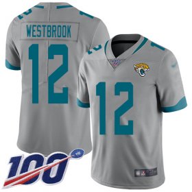 Wholesale Cheap Nike Jaguars #12 Dede Westbrook Silver Men\'s Stitched NFL Limited Inverted Legend 100th Season Jersey