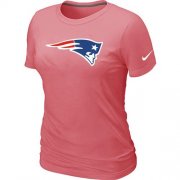 Wholesale Cheap Women's Nike New England Patriots Pink Logo T-Shirt