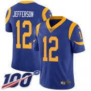 Wholesale Cheap Nike Rams #12 Van Jefferson Royal Blue Alternate Youth Stitched NFL 100th Season Vapor Untouchable Limited Jersey