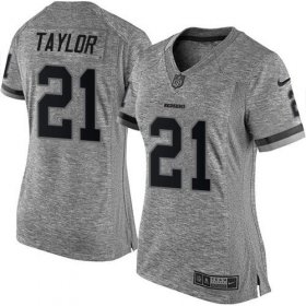 Wholesale Cheap Nike Redskins #21 Sean Taylor Gray Women\'s Stitched NFL Limited Gridiron Gray Jersey