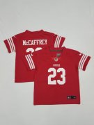 Wholesale Cheap Toddlers San Francisco 49ers #23 Christian McCaffrey 2022 Red Vapor Untouchable Stitched Limited Jersey