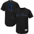 Wholesale Cheap marlins #41 Justin Bour Black Flexbase Authentic Collection Stitched MLB Jersey