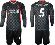 Wholesale Cheap Men 2021 Liverpool away long sleeves 5 soccer jerseys