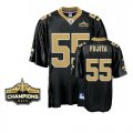 Wholesale Cheap Saints #55 Scott Fujita Black Super Bowl XLIV 44 Champions Stitched NFL Jersey