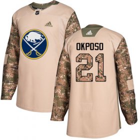Wholesale Cheap Adidas Sabres #21 Kyle Okposo Camo Authentic 2017 Veterans Day Stitched NHL Jersey