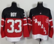 Wholesale Cheap Olympic CA. #33 Patrick Roy Red 100th Anniversary Stitched NHL Jersey