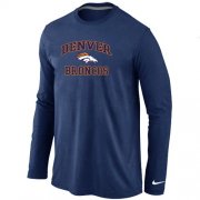 Wholesale Cheap Nike Denver Broncos Heart & Soul Long Sleeve T-Shirt Dark Blue