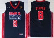 Wholesale Cheap 1992 Olympics Team USA #8 Scottie Pippen Navy Blue Swingman Jersey