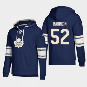 Wholesale Cheap Toronto Maple Leafs #52 Martin Marincin Blue adidas Lace-Up Pullover Hoodie