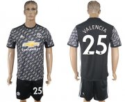 Wholesale Cheap Manchester United #25 Valencia Black Soccer Club Jersey