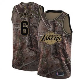 Cheap Youth Lakers #6 LeBron James Camo Basketball Swingman Realtree Collection Jersey