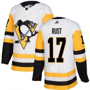 Wholesale Cheap Adidas Penguins #17 Bryan Rust White Road Authentic Stitched NHL Jersey