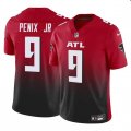 Cheap Men's Atlanta Falcons #9 Michael Penix Jr Red Black 2024 Draft F.U.S.E. Vapor Untouchable Limited Football Stitched Jersey