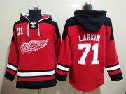 Wholesale Cheap Men's Detroit Red Wings #71 Dylan Larkin Red Hoodie