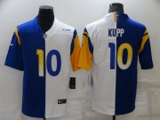 Wholesale Cheap Men's Los Angeles Rams #10 Cooper Kupp Blue White Two Tone 2021 Vapor Untouchable Stitched Nike Limited Jersey