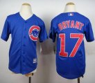 Wholesale Cheap Cubs #17 Kris Bryant Blue New Cool Base Stitched Youth MLB Jersey