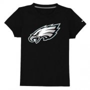 Wholesale Cheap Philadelphia Eagles Authentic Logo Youth T-Shirt Black