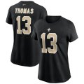 Wholesale Cheap New Orleans Saints #13 Michael Thomas Nike Women's Team Player Name & Number T-Shirt Black