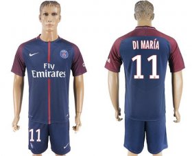 Wholesale Cheap Paris Saint-Germain #11 Di Maria Home Soccer Club Jersey