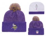 Wholesale Cheap NFL Minnesota Vikings Logo Stitched Knit Beanies 011
