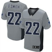 Wholesale Cheap Nike Cowboys #22 Emmitt Smith Grey Shadow Youth Stitched NFL Elite Jersey