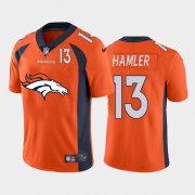 Wholesale Cheap Denver Broncos #13 KJ Hamler Orange Men's Nike Big Team Logo Player Vapor Limited NFL Jersey