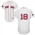 Wholesale Cheap Red Sox #18 Mitch Moreland White Flexbase Authentic Collection 2018 World Series Champions Stitched MLB Jersey