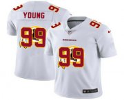Wholesale Cheap Men's Washington Redskins #99 Chase Young White 2020 Shadow Logo Vapor Untouchable Stitched NFL Nike Limited Jersey