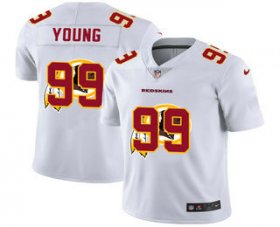 Wholesale Cheap Men\'s Washington Redskins #99 Chase Young White 2020 Shadow Logo Vapor Untouchable Stitched NFL Nike Limited Jersey