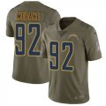 Wholesale Cheap Nike Chargers #92 Brandon Mebane Olive Men's Stitched NFL Limited 2017 Salute To Service Jersey