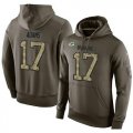 Wholesale Cheap NFL Men's Nike Green Bay Packers #17 Davante Adams Stitched Green Olive Salute To Service KO Performance Hoodie