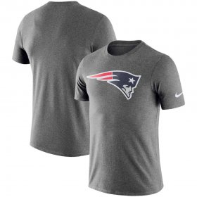 Wholesale Cheap New England Patriots Nike Essential Logo Dri-FIT Cotton T-Shirt Heathered Charcoal