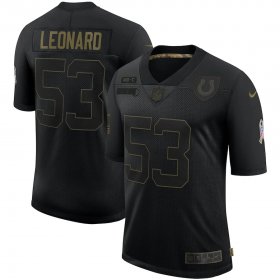 Wholesale Cheap Nike Colts 53 Darius Leonard Black 2020 Salute To Service Limited Jersey