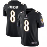 Wholesale Cheap Nike Ravens #8 Lamar Jackson Black Alternate Men's Stitched NFL Vapor Untouchable Limited Jersey