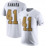 Wholesale Cheap Nike New Orleans Saints #41 Alvin Kamara Color Rush 2.0 Name & Number T-Shirt White