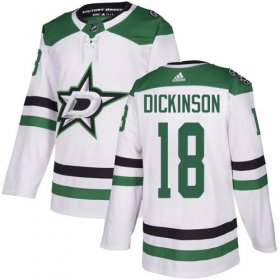 Wholesale Cheap Adidas Stars #18 Jason Dickinson White Road Authentic Stitched NHL Jersey