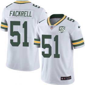 Wholesale Cheap Nike Packers #51 Kyler Fackrell White Men\'s 100th Season Stitched NFL Vapor Untouchable Limited Jersey