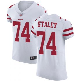 Wholesale Cheap Nike 49ers #74 Joe Staley White Men\'s Stitched NFL Vapor Untouchable Elite Jersey