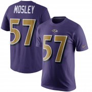 Wholesale Cheap Baltimore Ravens #57 C.J. Mosley Nike Color Rush Player Pride Name & Number T-Shirt Purple