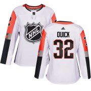 Wholesale Cheap Adidas Kings #32 Jonathan Quick White 2018 All-Star Pacific Division Authentic Women's Stitched NHL Jersey