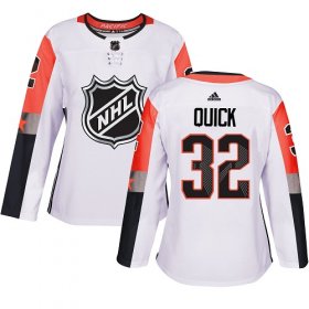 Wholesale Cheap Adidas Kings #32 Jonathan Quick White 2018 All-Star Pacific Division Authentic Women\'s Stitched NHL Jersey