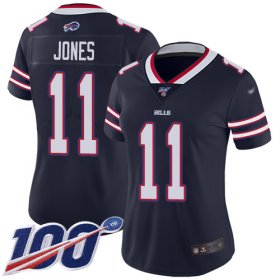 Wholesale Cheap Nike Bills #11 Zay Jones Navy Women\'s Stitched NFL Limited Inverted Legend 100th Season Jersey